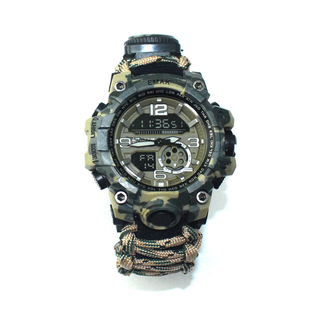 Cross-border mountaineering watch men's outdoor sports compass thermometer multi-function electronic watch spot wholesale