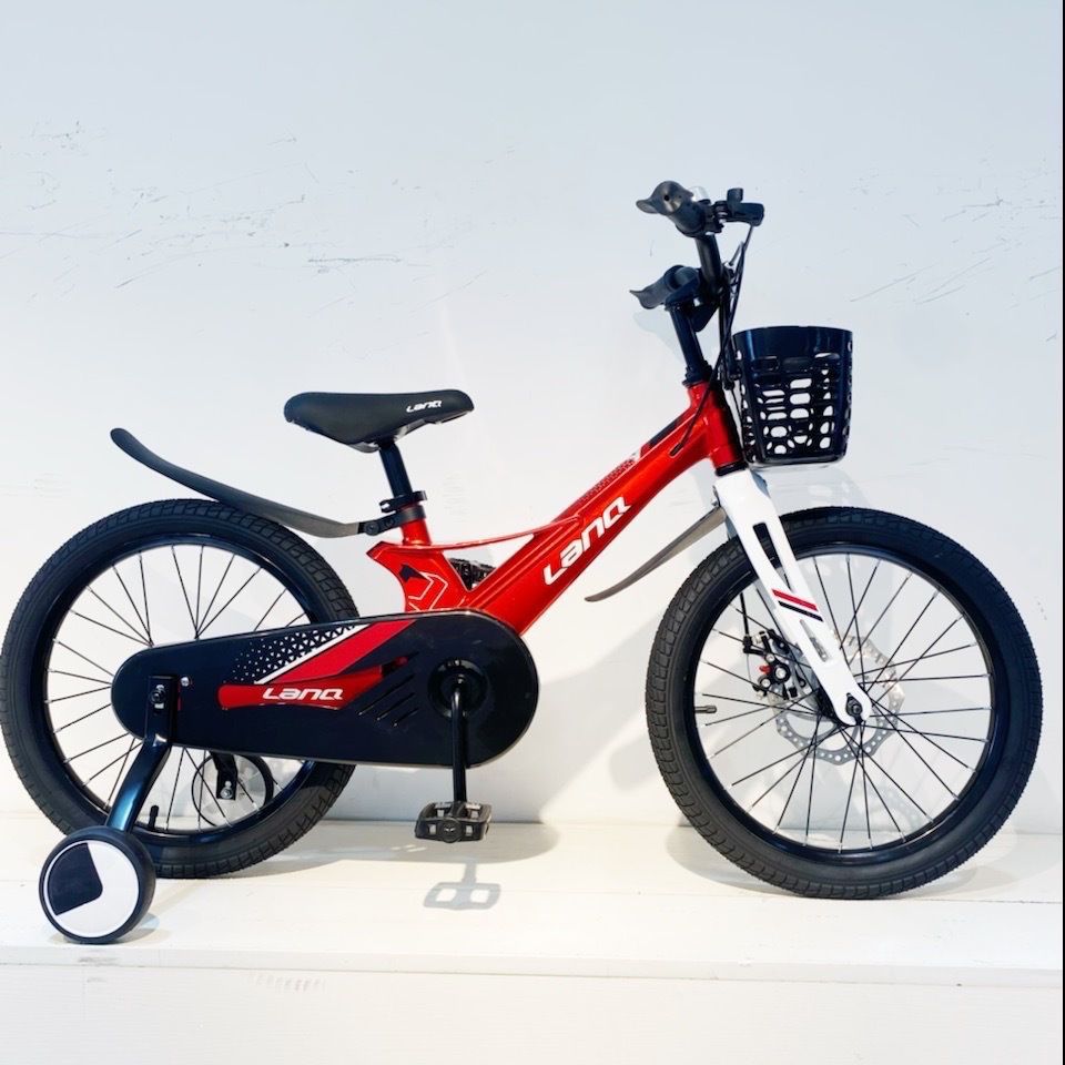 Factory lanq spot children's bicycle magnesium alloy bicycle lightweight comfortable fashion simple walking bicycle