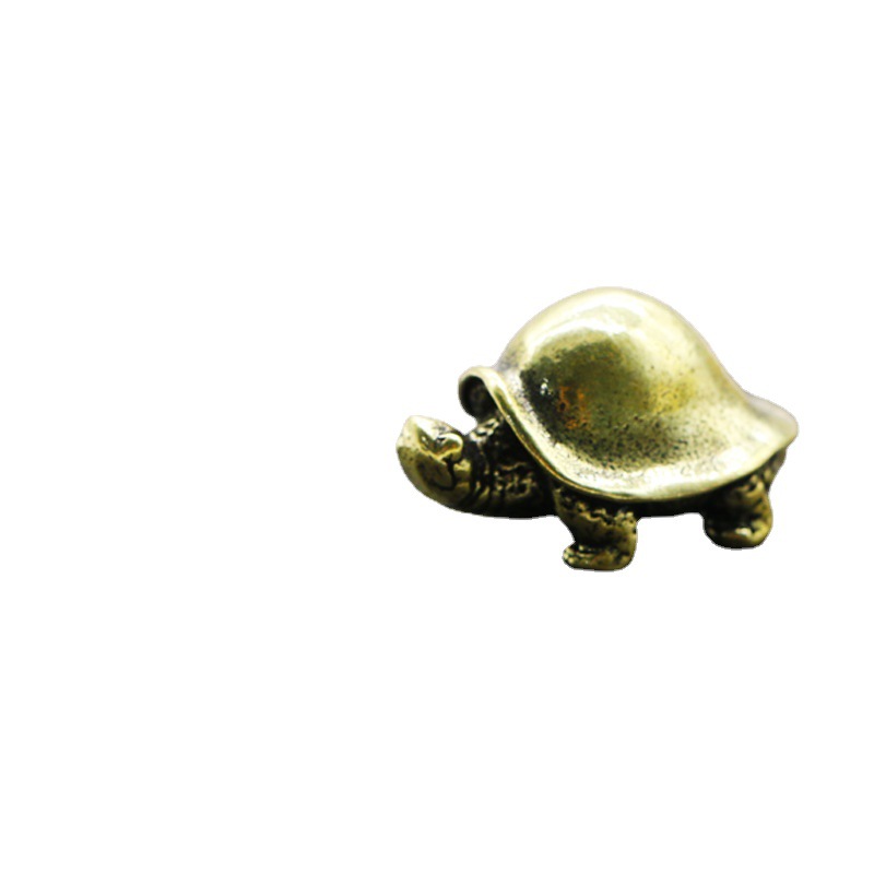 Retro Brass Solid Turtle Creative Desktop Ornament Turtle Shell Office Desk Bring in Wealth and Treasure Decoration Stall Small Commodity
