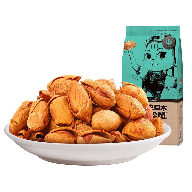 [three squirrels peel almond 160g] daily nuts fried snacks snacks specialty dried apricots