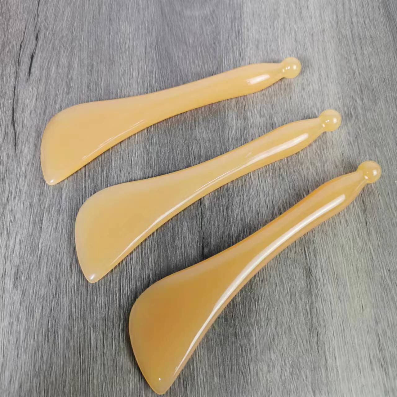 Imitation Horn Scraping Board Triangular Board Facial Meridian Acupoint Stick Eye Area Heart-Shaped Resin Massage Stick