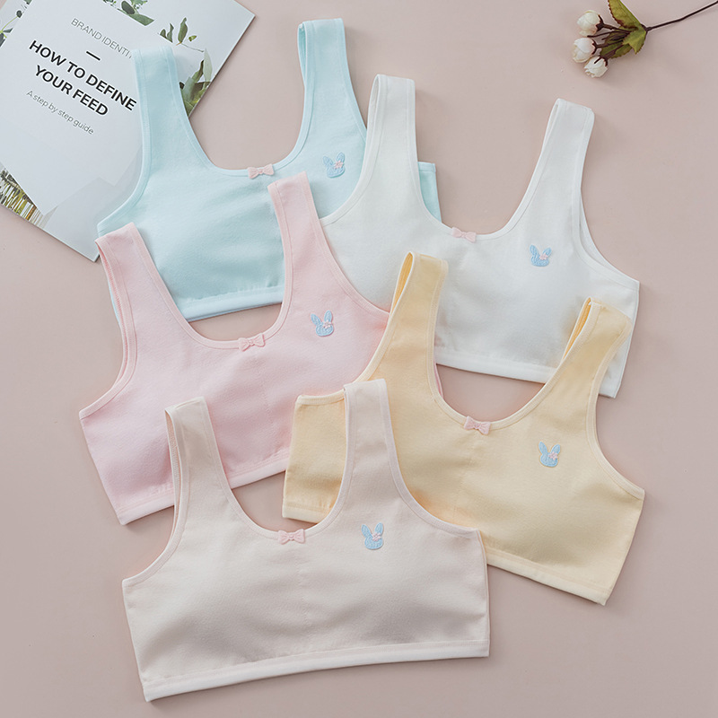 Хлопковый топ для девочек, учащихся средней школы, модель 9802