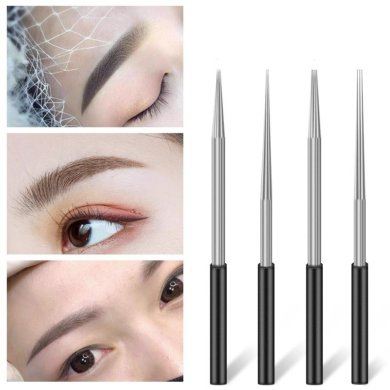 DPM embroidery needle closing god three needle manual fog needle fog eyebrow loose mouth round 5 needle semi-permanent eyebrow needle piece tool