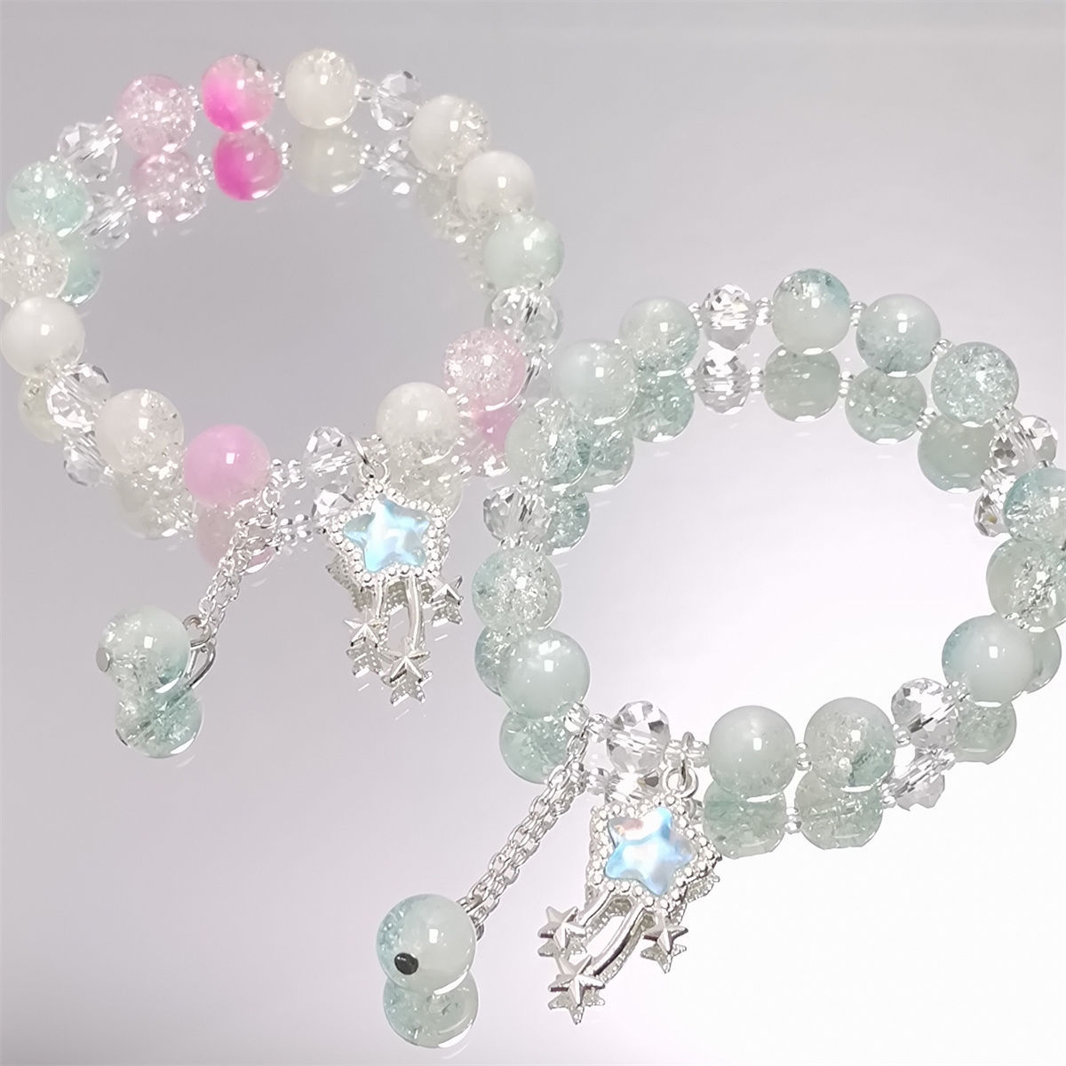 New Mori-Style Fairy Crystal Meteor Bracelet Ins Niche Design Sweet Versatile Student Jewelry Best Friend Bracelet