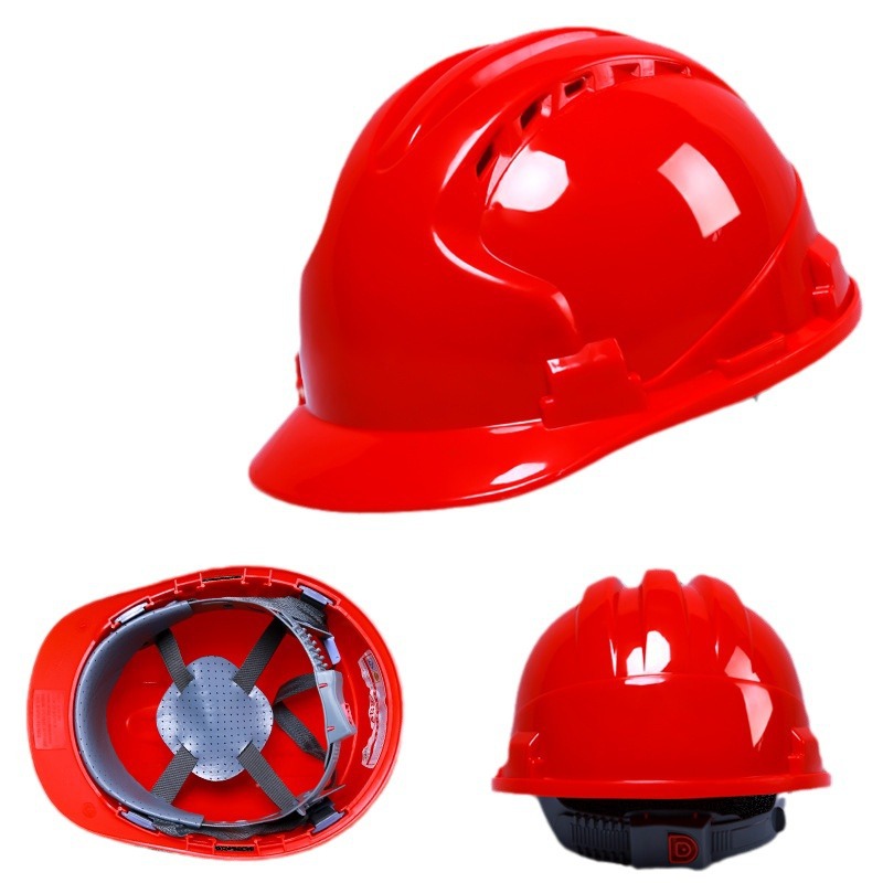 Safety Helmet Construction Site National Standard Thickened Breathable Fiberglass Construction Engineering Men's Summer Construction Leader Helmet Free Printing