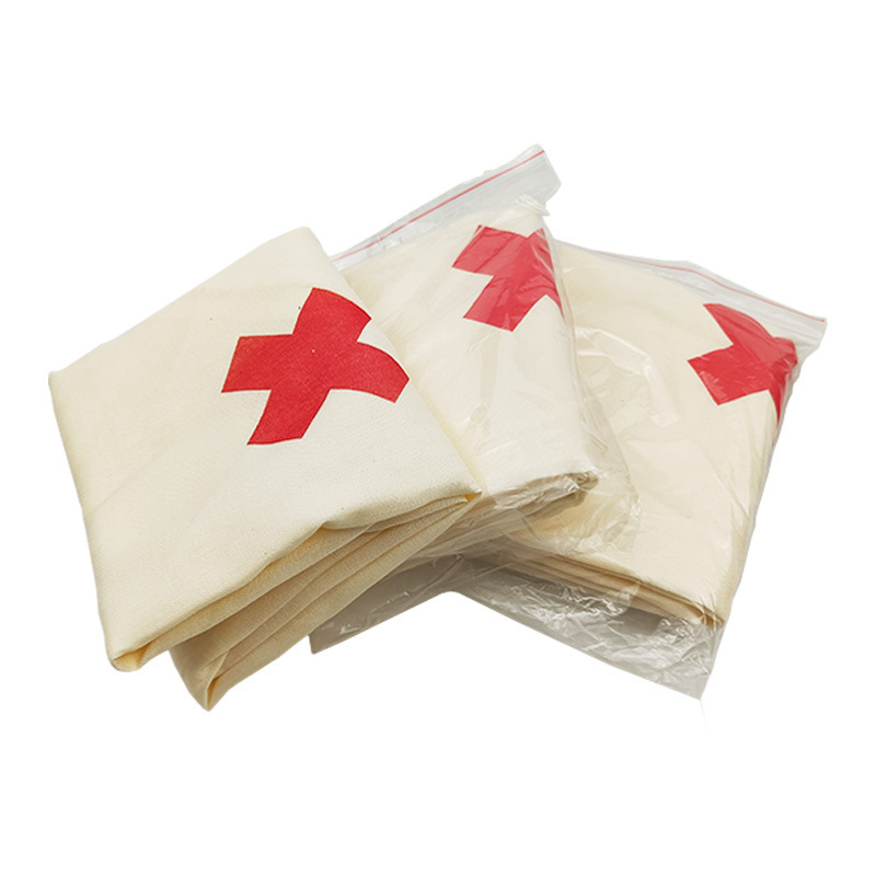Red Cross Training Set Outdoor Emergency First Aid Kit Triangular Scarf Bandage 4-Piece Set Cpr Breathing Film Wrinkle Bandage