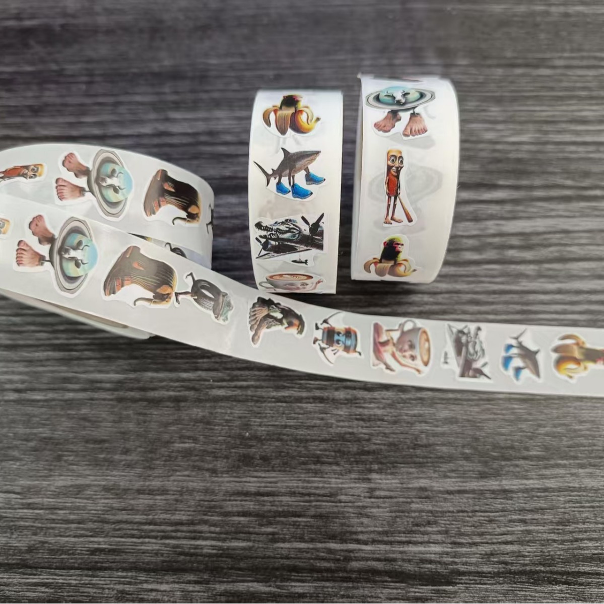 Foreign Popular Shanhaijing Volume Stickers Creative Sand Sculptures Fun Funny Abstract Creative Stickers Campus Funny Decoration