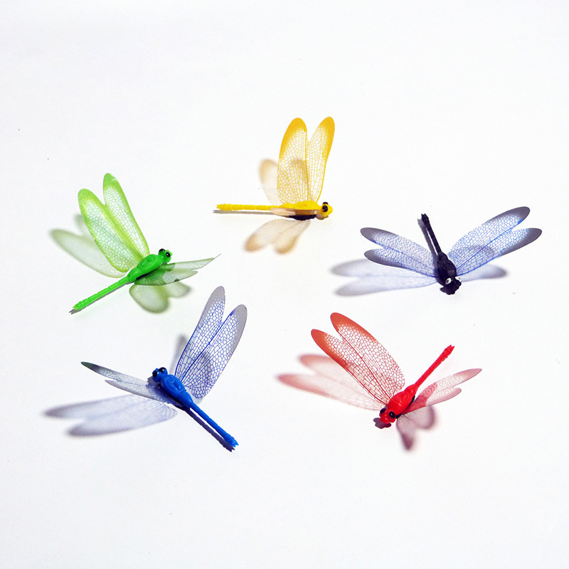 Simulation three-dimensional Dragonfly Rod gardening decoration flower pot flower arrangement Dragonfly home decoration wall sticker background gardening decoration