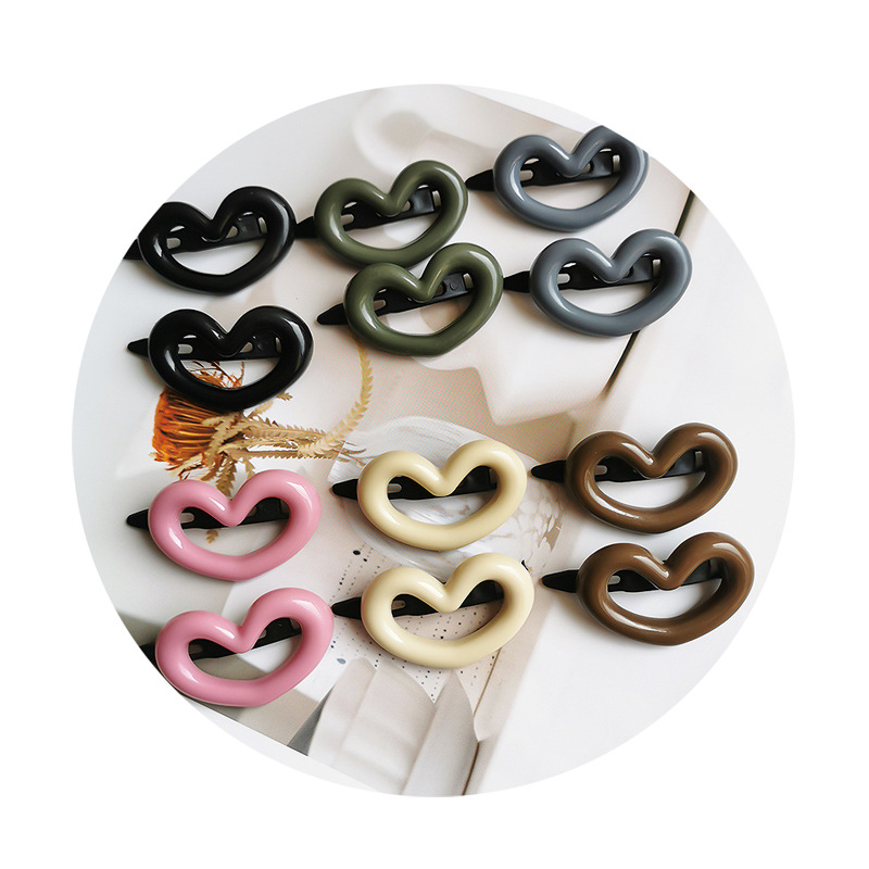 Cute pink lovely hairpin women's simple all-match side bangs broken hairpin small size Internet Celebrity braided hairpin headdress