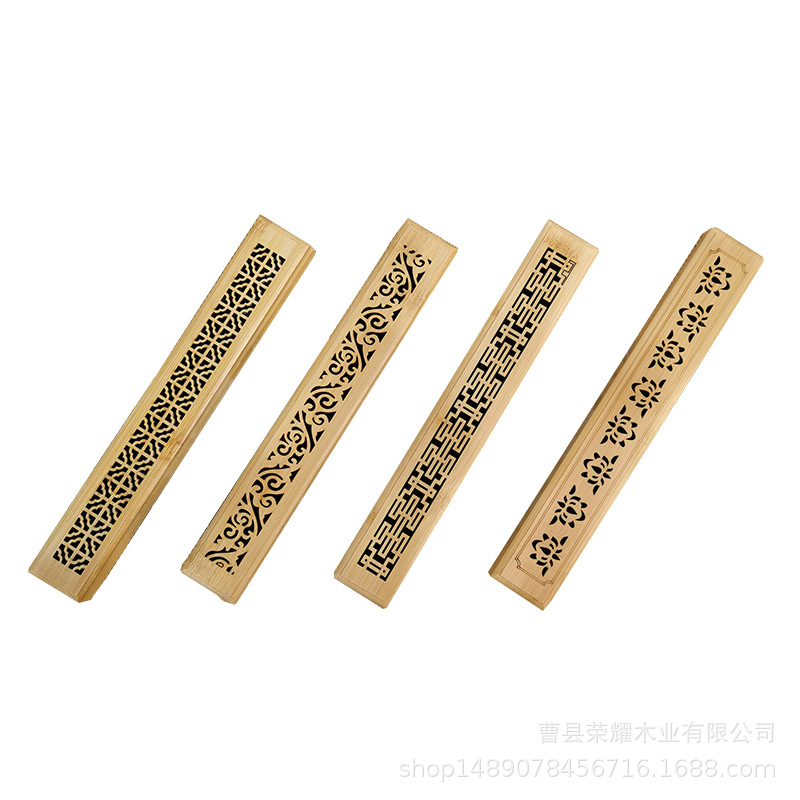 Spot bamboo incense box bamboo thread incense box lying incense burner household indoor sandalwood burner incense way aromatherapy burner lying incense box