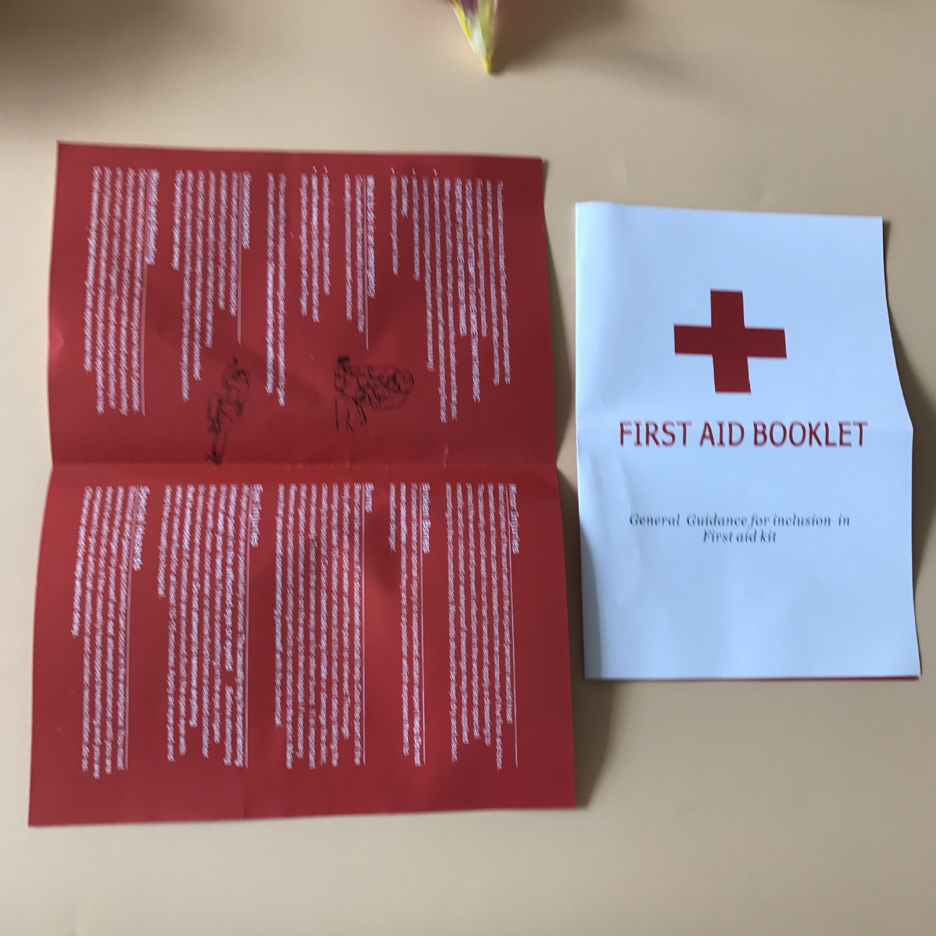 Color Printing Instructions First Aid Manual First Aid Kit Accessories First Aid Small Common Sense English First Aid Instructions