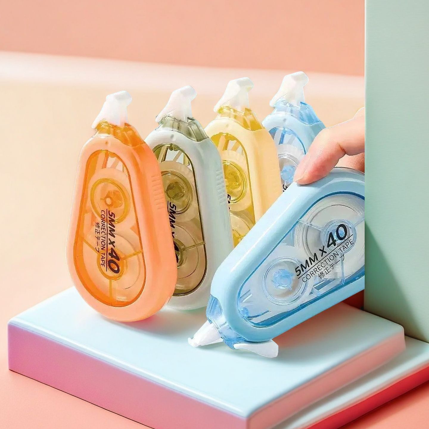 Anti-Fall Silent Correction Tape for Students, Large-Capacity and High-Looking Correction Tape, 5 Packs of Smooth Correction Tape Wholesale