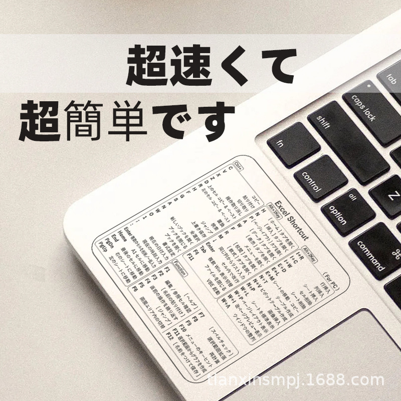 Cross-Border Japanese Version Shortcut Key Sticker Notebook Mac Os/Windows, Excel