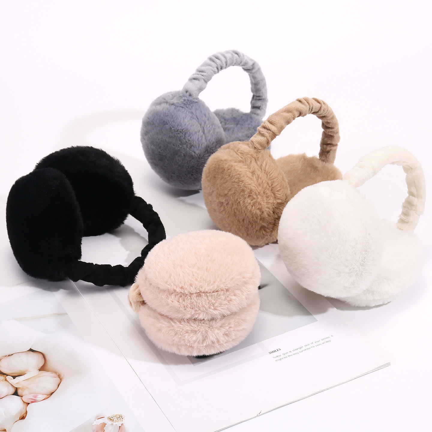 Зимние наушники, теплые зимние наушники для женщин, милые наушники с полной защитой, защита ушей от мороза, детские корейские наушники в виде гамбургера