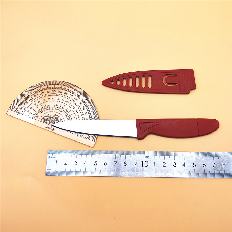 Factory wholesale small red knife fruit knife peeling knife picnic knife stainless steel portable fruit knife melon knife