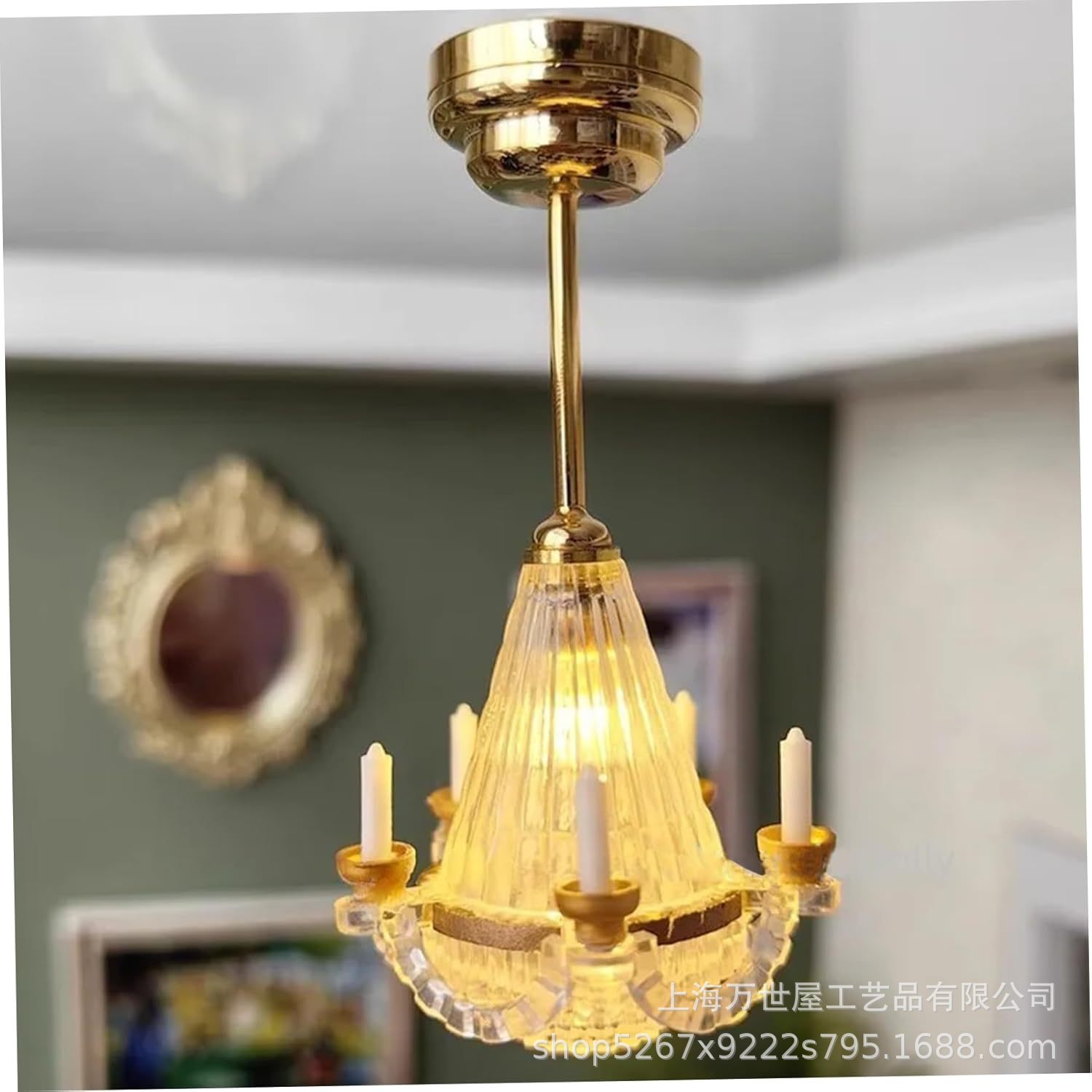 1:12 кукольный домик мини (акриловая имитация свечи люстра) декоративные украшения для interiores и exteriores