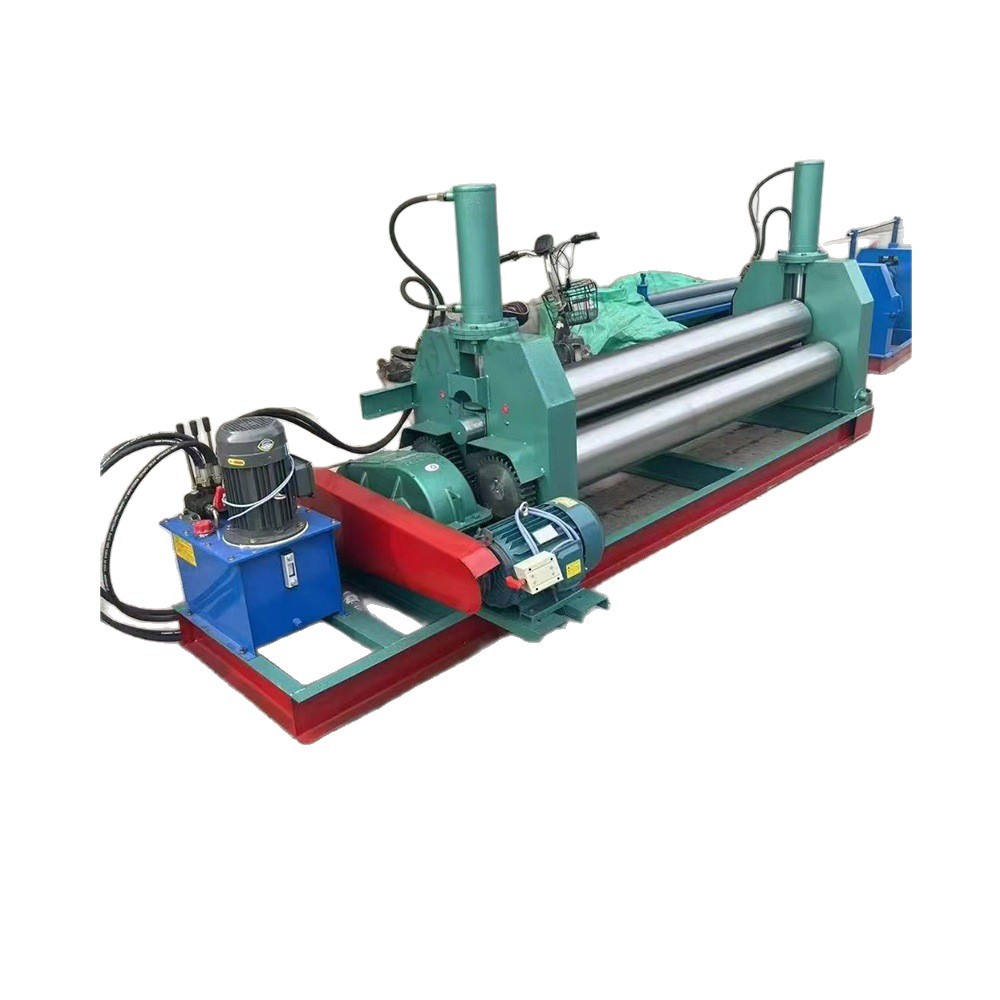 Electric Metal Sheet Rolling Machine, Fully Automatic Hydraulic Rounding Machine, Three-Roller Iron Plate and Steel Plate Rolling Equipment