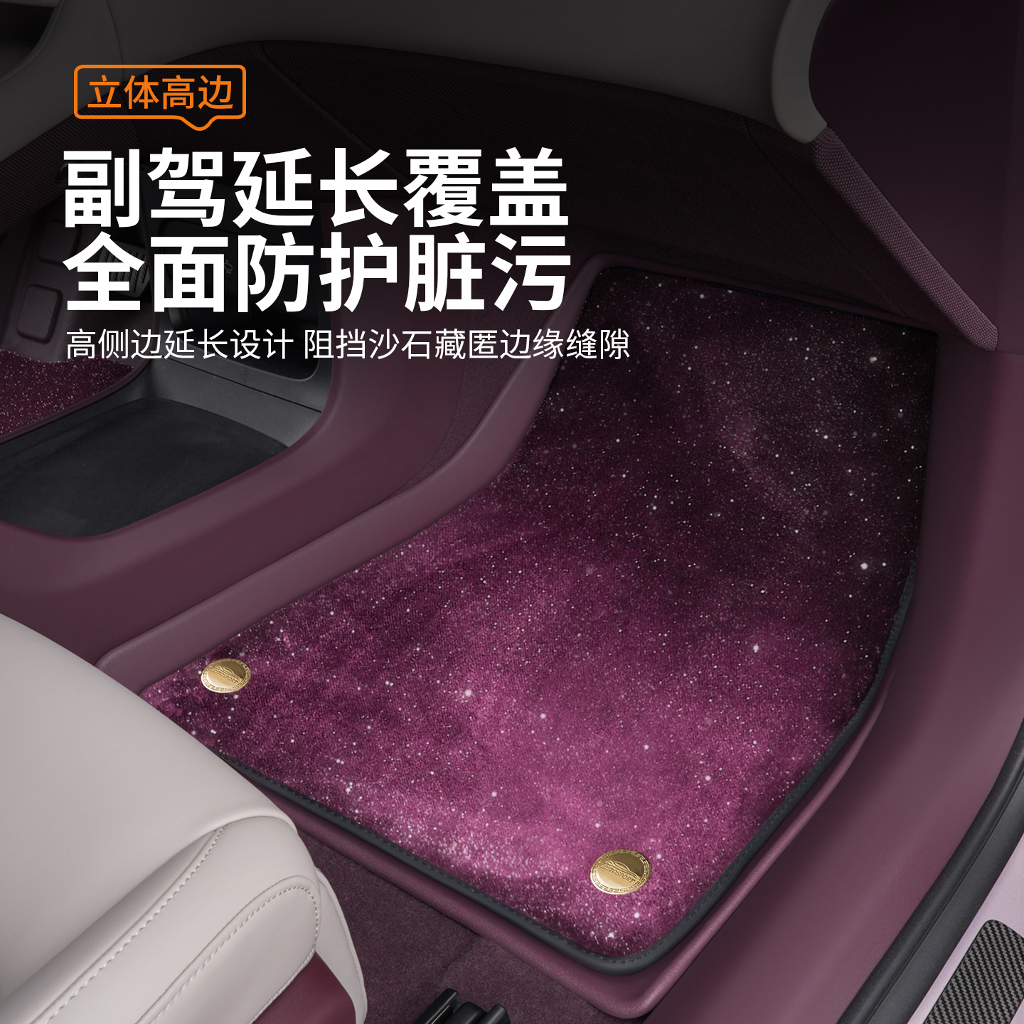Suitable for Xiaomi Yu7 Special Car Floor Mats Full Tpe Full Surround Starry Sky Carpet Interior Supplies Accessories