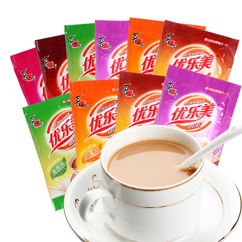 Xizhilang youlemei milk tea 22g bagged taro flavor instant tea powder package instant drinks supermarket food wholesale