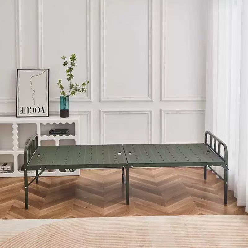 Emergency Disaster Relief Steel-Plastic Folding Bed Fire Relief 80% off Camping Bed Home Outdoor Single Nap Bed Simple Bed