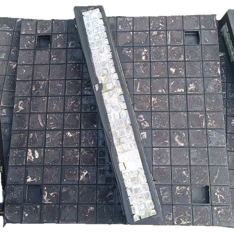 Rubber Composite Ceramic Lining Wear-Resistant and Impact-Resistant Coal Bin Chute Lining Three-In-One Alumina Ceramic Lining