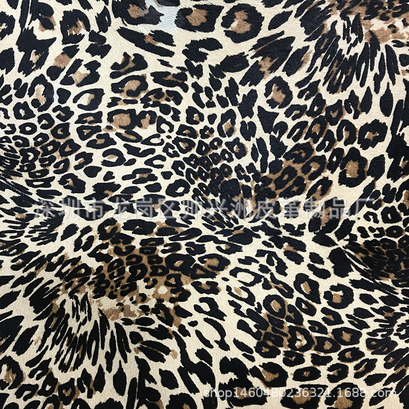 Leopard print horse hair leopard print PU Real leather luggage leopard print snake print camouflage print zebra print manufacturers