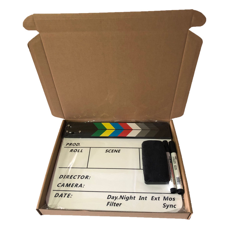 Hui Photo Lightupfoto Acrylic Director Board English Film Clapper Color Field Board Plate with Magnet