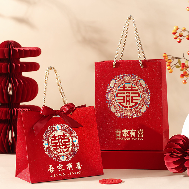 Новая сувенирная сумка для шаферов и подружек невесты 2025 китайский стиль упаковка для конфет