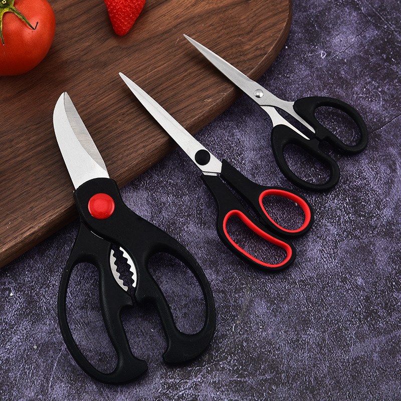 Оптовая продажа кухонных ножниц, набор из трех предметов, кухонная комбинация, прочные ножницы для куриных костей, маленькие ножницы
