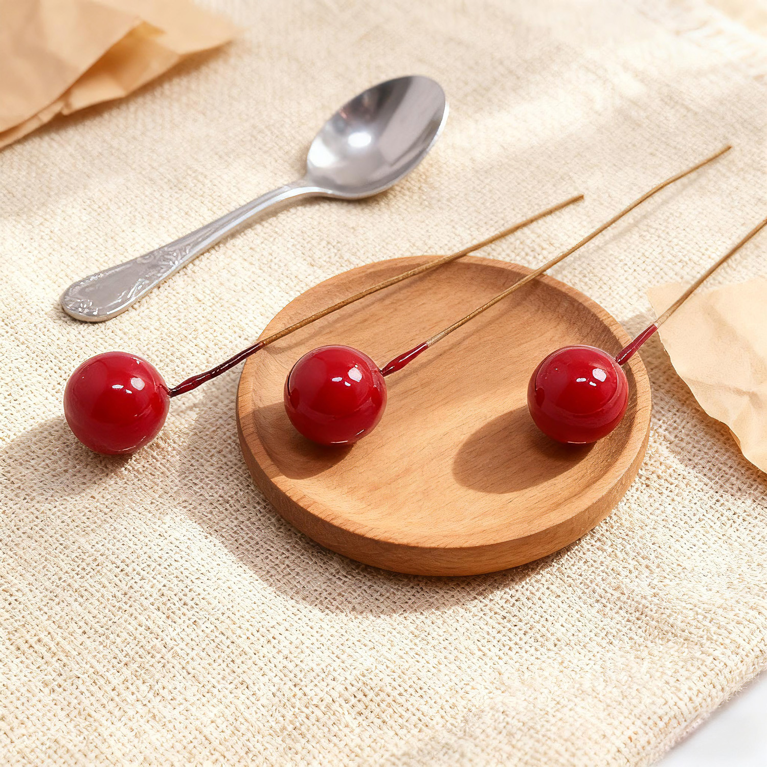 Christmas Red Fruit Artificial Berries Foam Small Red Beans Christmas Tree Ball DIY Hand-Rolled Accessories Wreath Holiday