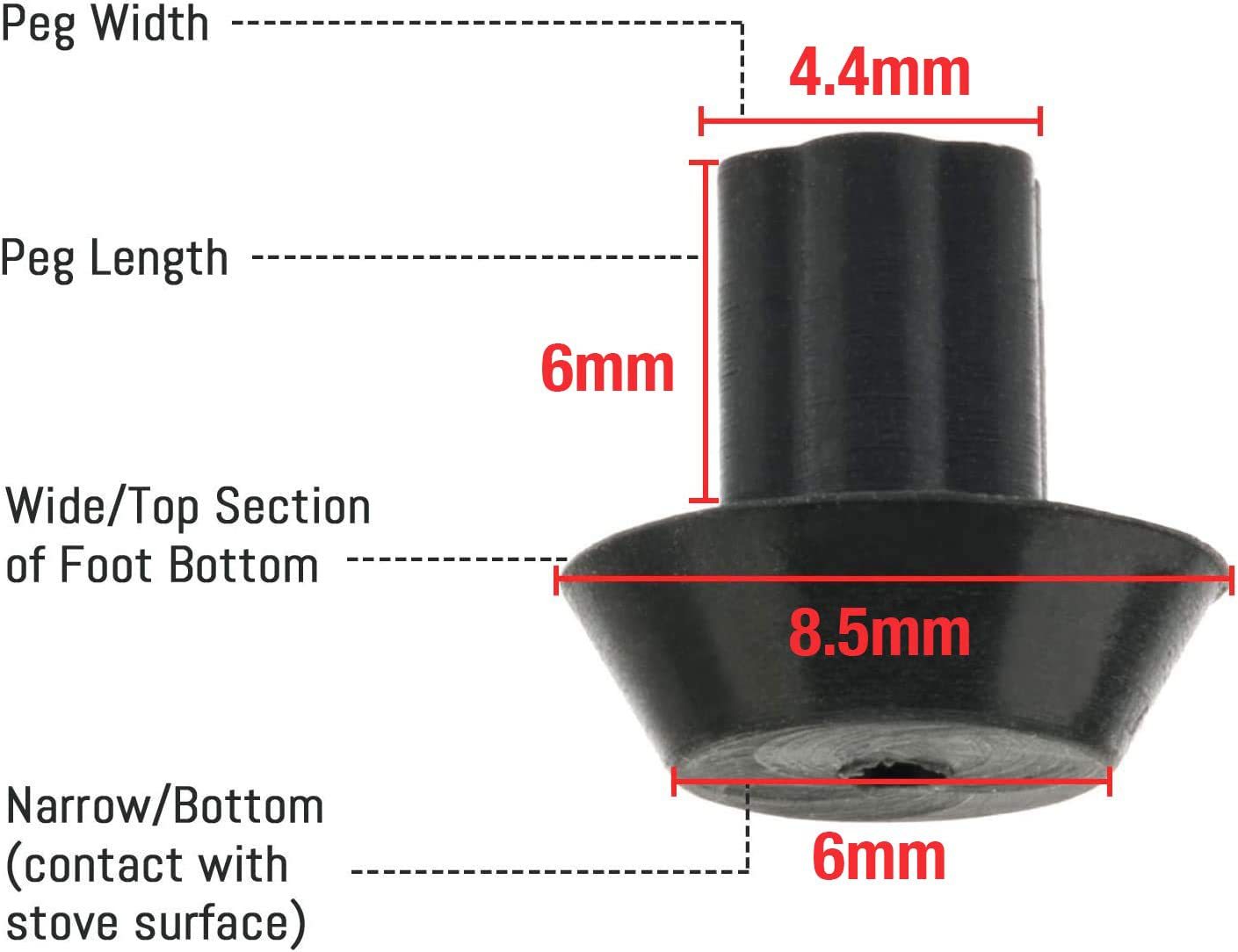 Amazon Explosions WB2K101 Gas Stove Rubber Pad Suitable for WB02T10461, AP2622260