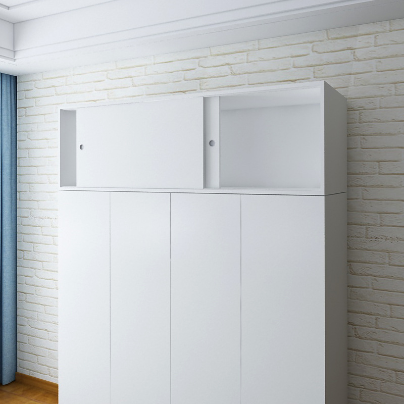 Шкаф с повышенным верхним шкафом, шкаф для хранения с раздвижной дверью, верхний шкаф, экономичный большой шкаф из массива дерева для балкона, настенный шкаф