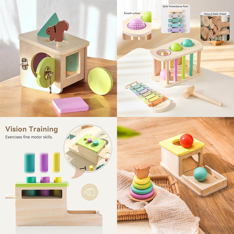 Монтессори деревянная постоянная коробка для монет коробка для салфеток сортировщик форм набор игрушек для обучения для малышей