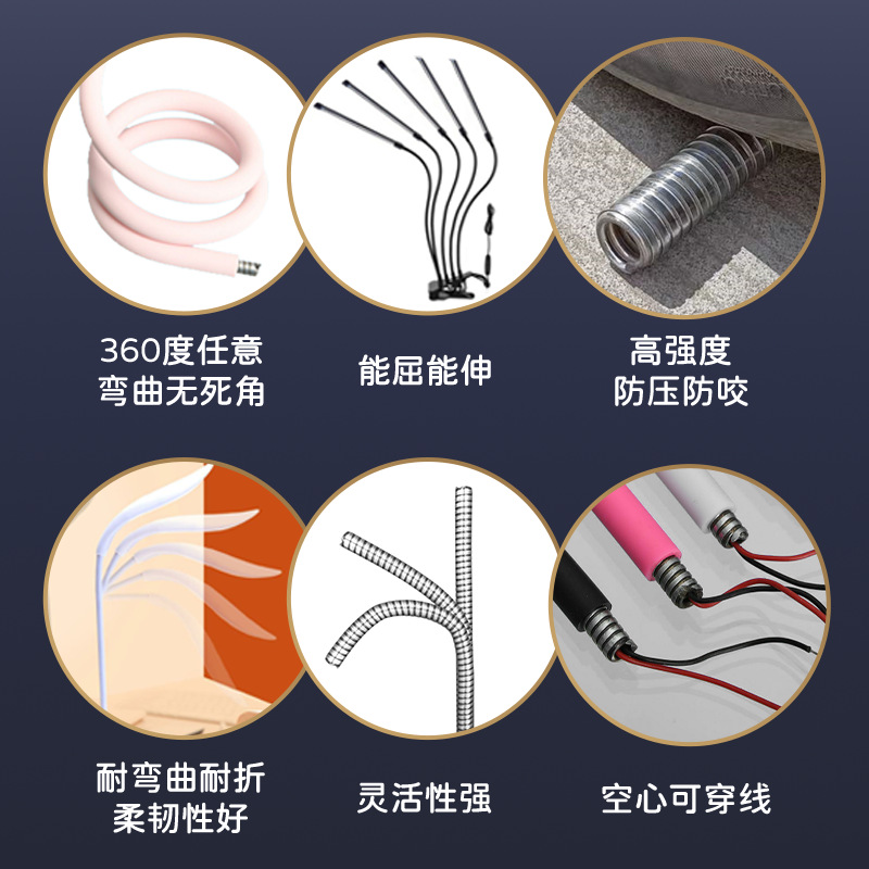 Wholesale Flexible Table Lamp Hose Shaped Gooseneck Detector Magnifier Wall Lamp Spotlight Live Bracket Hose