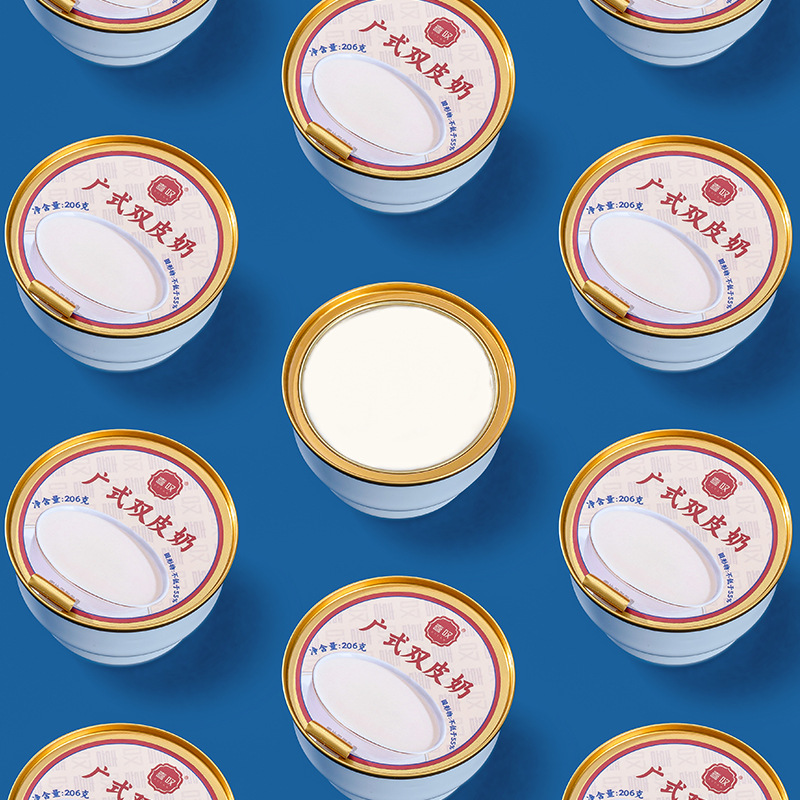 Instant Double Skin Milk Classic Cantonese Flavor 206g Breakfast Hong Kong Style Dessert Wholesale Ready-To-Eat 6-Bowl Gift Box