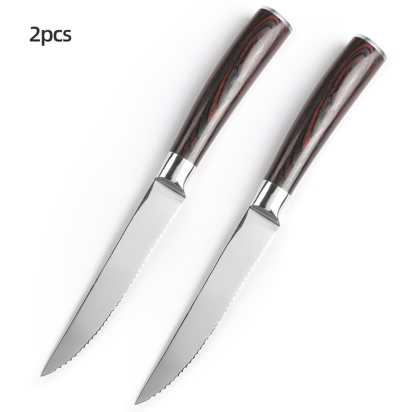 Color wooden handle stainless steel Western food steak knife Western food knife steak pork knife fruit knife meat knife in stock