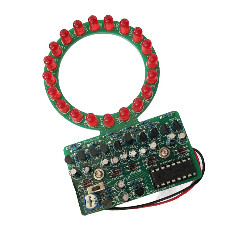 Gradient ring LED running light production kit electronic DIY parts 4017 welding training skills competition