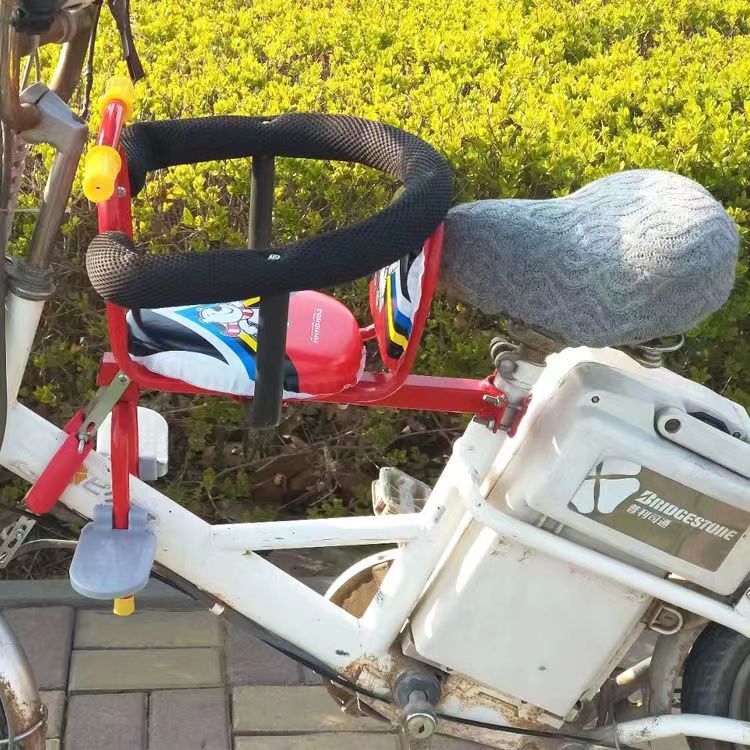 Electric Bicycle Front Seat Baby Seat Battery Pedal Quick-Release Infant Child Seat Cross-Border Wholesale