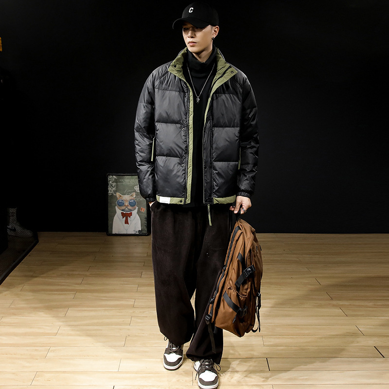 Winter Short down Jacket Men's 2025 New American Fashion Brand Men's Jacket 90 White Duck down Thickeneded Warm Clothes