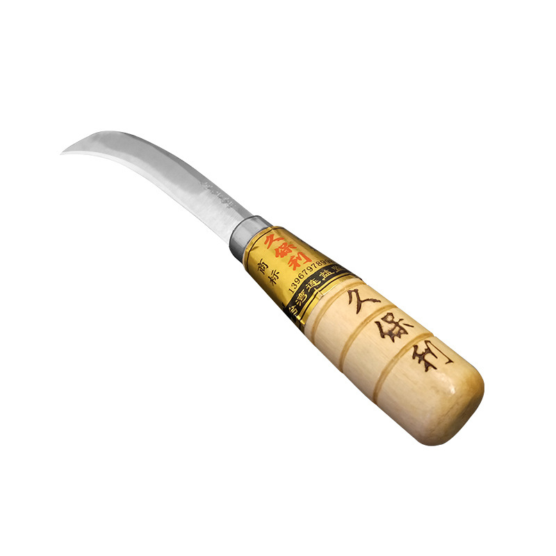 Kuboli Small Scimitar Pineapple Knife Fruit Shop Special Paring Knife Stainless Steel Small White Kitchen Knife Cutting White Leek Kitchen Knife