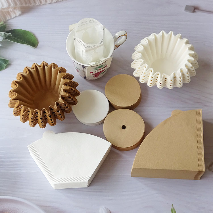 Конусные фильтры для кофе из бумаги для мокки-пота, фильтры для капельного кофе, ручные фильтры V60, фильтр для кофемашины