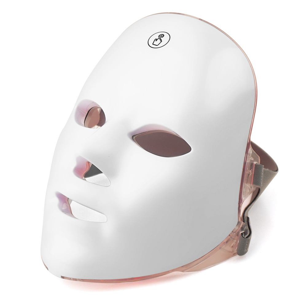 Cross-border LED seven-color light rechargeable touch screen beauty mask instrument photonon skin rejuvenation instrument face home beauty instrument