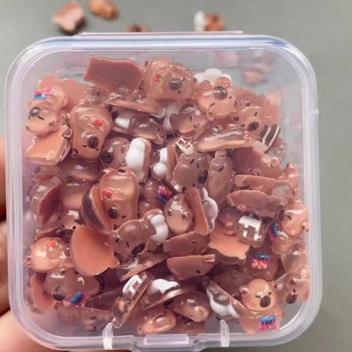 Super Mini Capibala Gadgets Internet Celebrity Toys Cartoon Capybara Doll Ornaments Manicure DIY Accessories