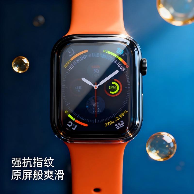 Защитная пленка для Apple Watch S10 44mm, черная, HD, высокая прозрачность, защита от падений и царапин