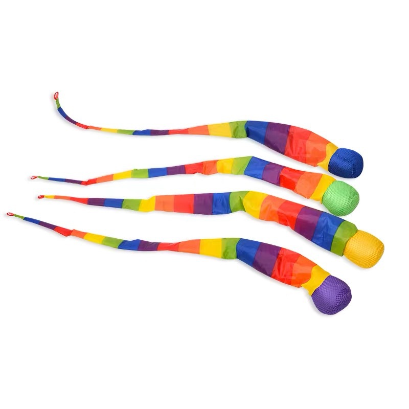 Flow Planet Kindergarten Sensor Training Equipment Color Belt Wind Resistance Soft Ball Sports Equipment Children's Ball Throwing Toys