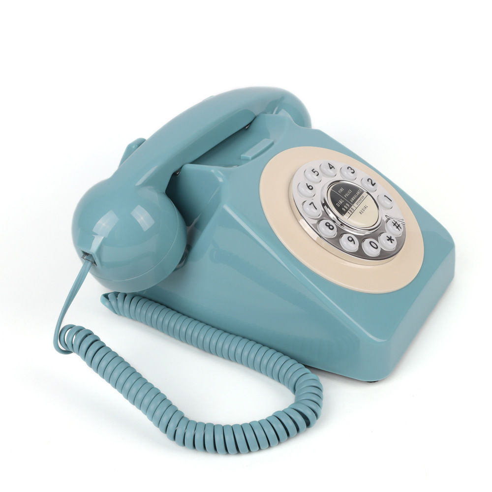 Cross-Border Antique Telephone Fixed Landline Wireless Hotel Home Dedicated Telephone Old-Fashioned Retro Telephone Button Type