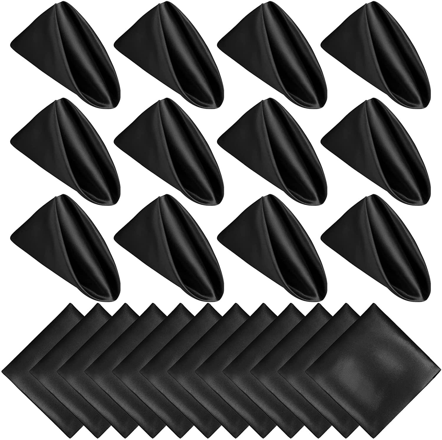 Satin Mouth Cloth Satin Napkin Folded Napkin Cup Flower Hair Wipe Hotel Solid Color Wipe Glass Cloth Red Wine Absorbent Napkin