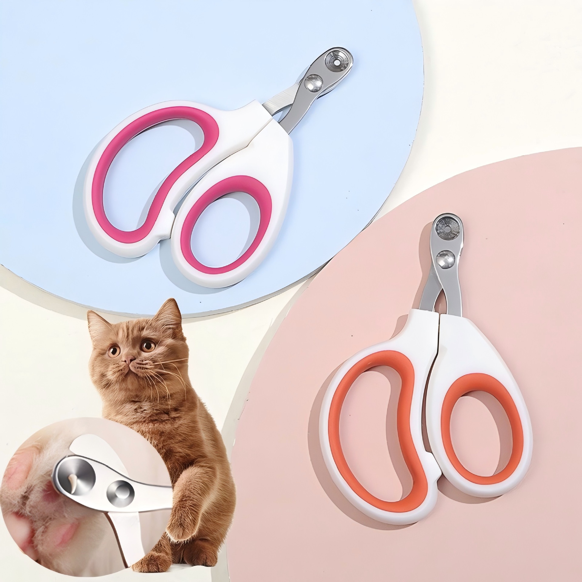 Cat special nail clippers stainless steel pet small blind clippers cat nail clippers round hole nail clippers cat and dog pet supplies