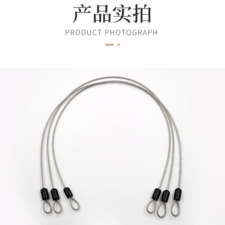 Manufacturer Wholesale 304 Stainless Steel Wire Rope Safety Rope Colorful Rubber Coated Steel Wire Rope Double-Ended Aluminum Sleeve