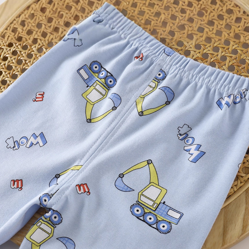 New Children's Pure Cotton Autumn Pants Spring and Autumn Seamless Combed Cotton Pajama Pants Boys and Girls Long Pants Home Pants Children's Pants